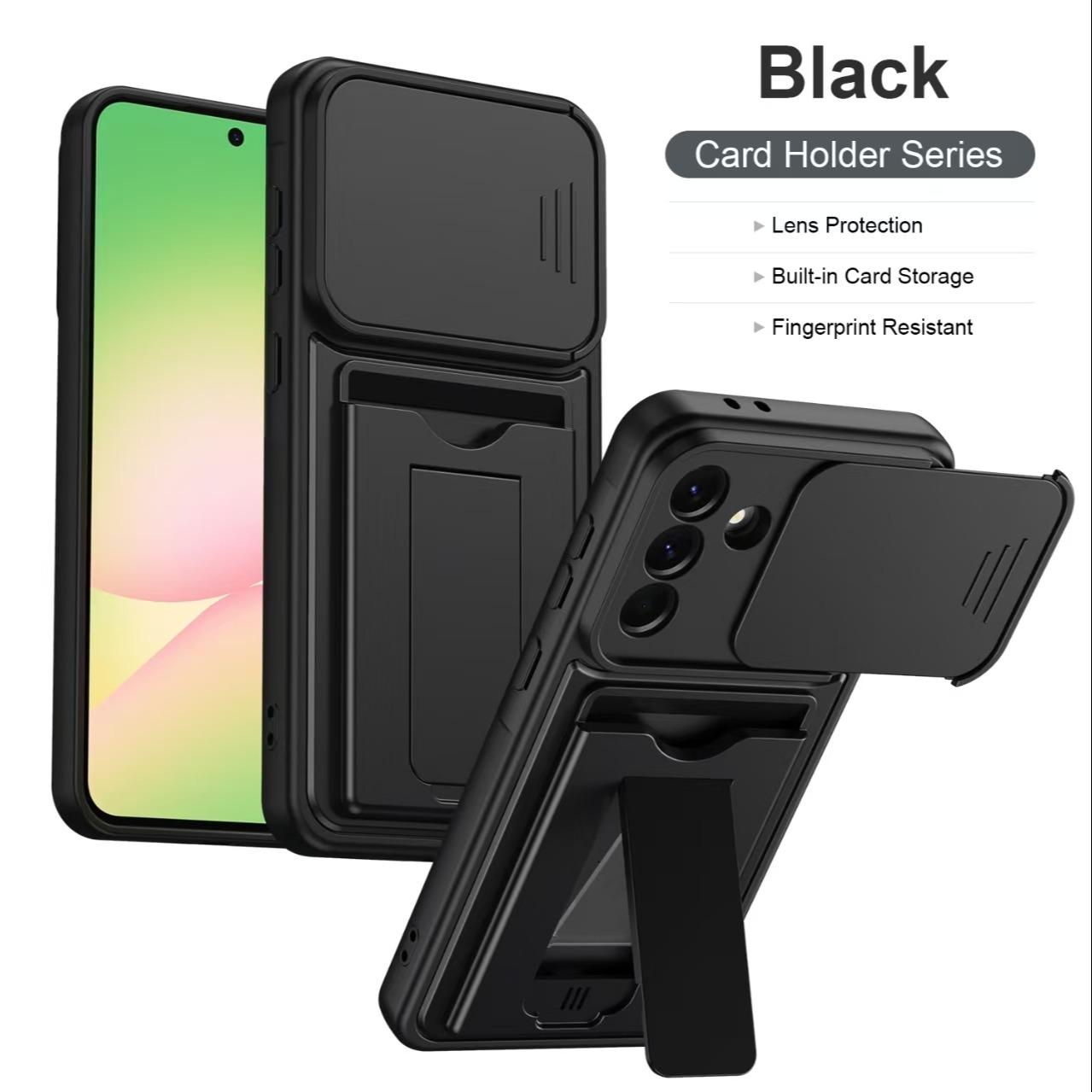 FOR Samsung Galaxy S26 Ultra ,S26PLUS,S26,A57/A56/A37/A36/A27/A26/A17 Case, Push-Pull Lens Cover, Card Slot, Hidden Stand, Dust-Proof, Scratch-Resistant, Dual-Sided Support