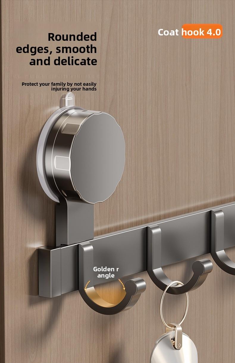 Strong Hold Suction Cup Hook, No-Drill Wall Mount Organizer, Ideal for Bathroom & Bedroom Storage, Holds Clothes Towels Robes