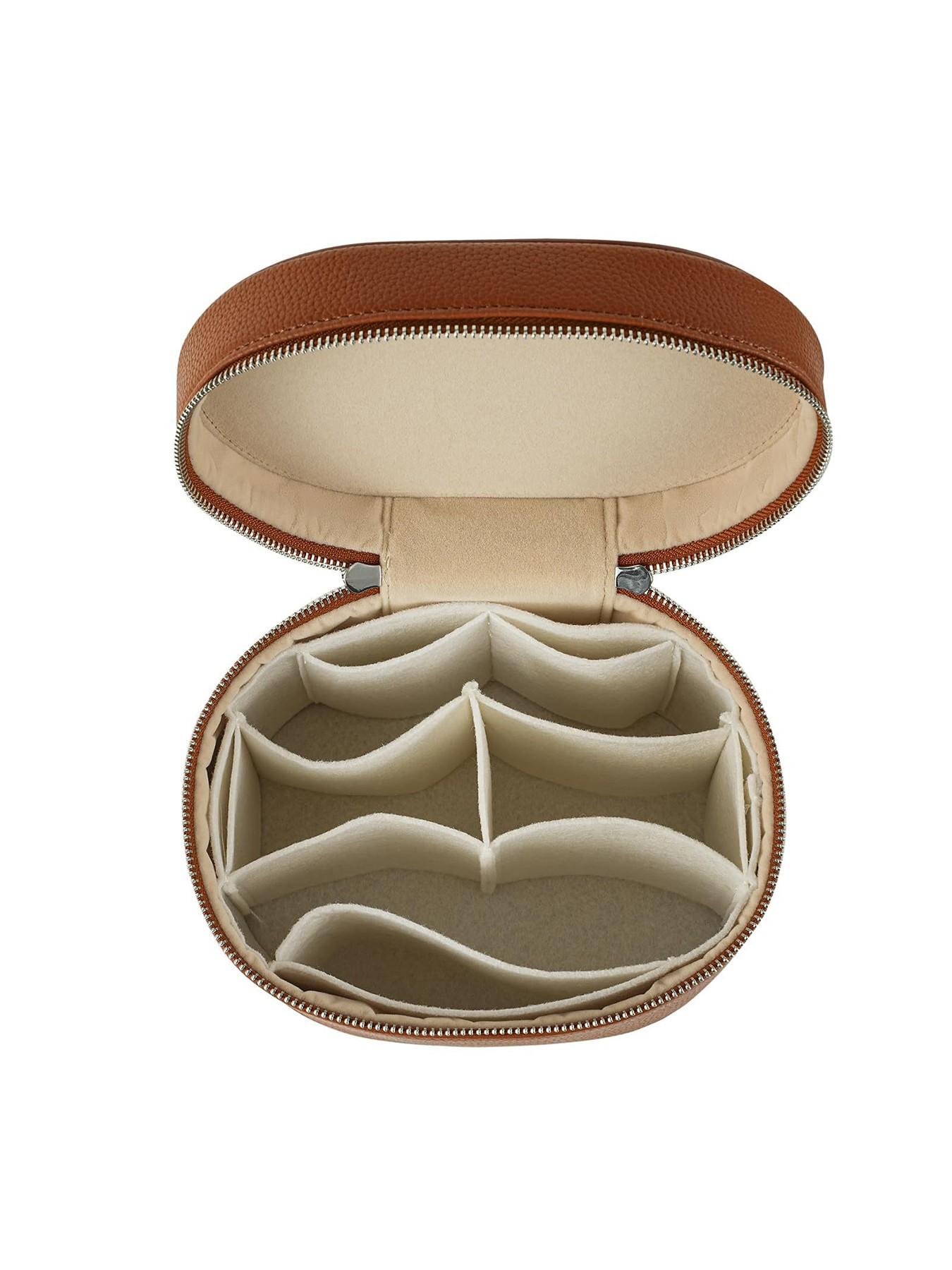 Fashion PU Cosmetic Bag, Large Capacity Travel Makeup Pouch, Detachable Lining, Solid Pattern, All Seasons, Women's Vanity Case