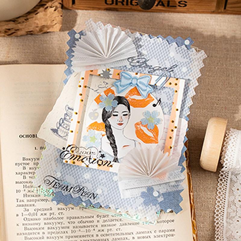 4 Pack Fabric Texture Paper Cards, Creative DIY Scrapbook Material ...
