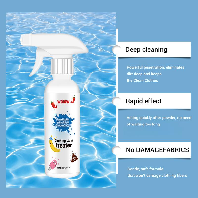 WOiOW Clothing Stain Remover Spray 200ml - Powerful Safe Biodegradable Formula for Clothes Carpets Quick Fix for Food Grease Set In Stains Portable Easy to Use Household Cleaner Detergent WOiOW Clothing Stain Remover Spray 200ml - Powerful Safe Biodegradable Formula for Clothes Carpets Quick Fix for Food Grease Set In Stains Portable Easy to Use Household Cleaner Detergent