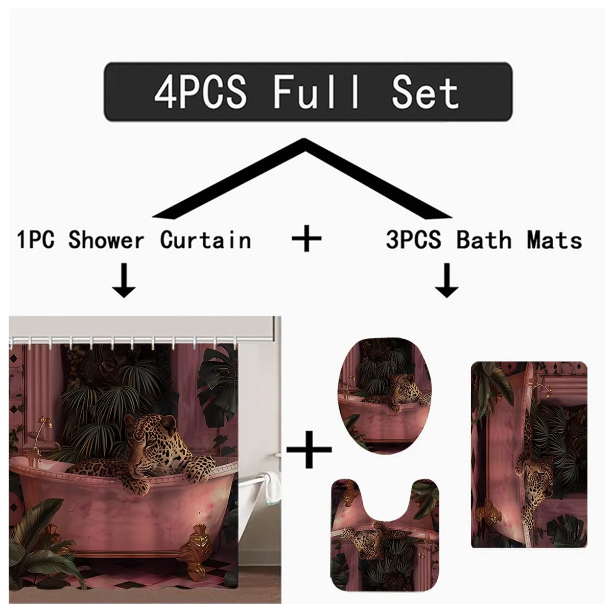 Sun & Moon Pattern Patchwork Shower Curtain Set, Colorful Bathroom Curtains with 12 Hooks, Ideal for Home Hotel Salon Dormitory, Bathroom Decoration Accessories