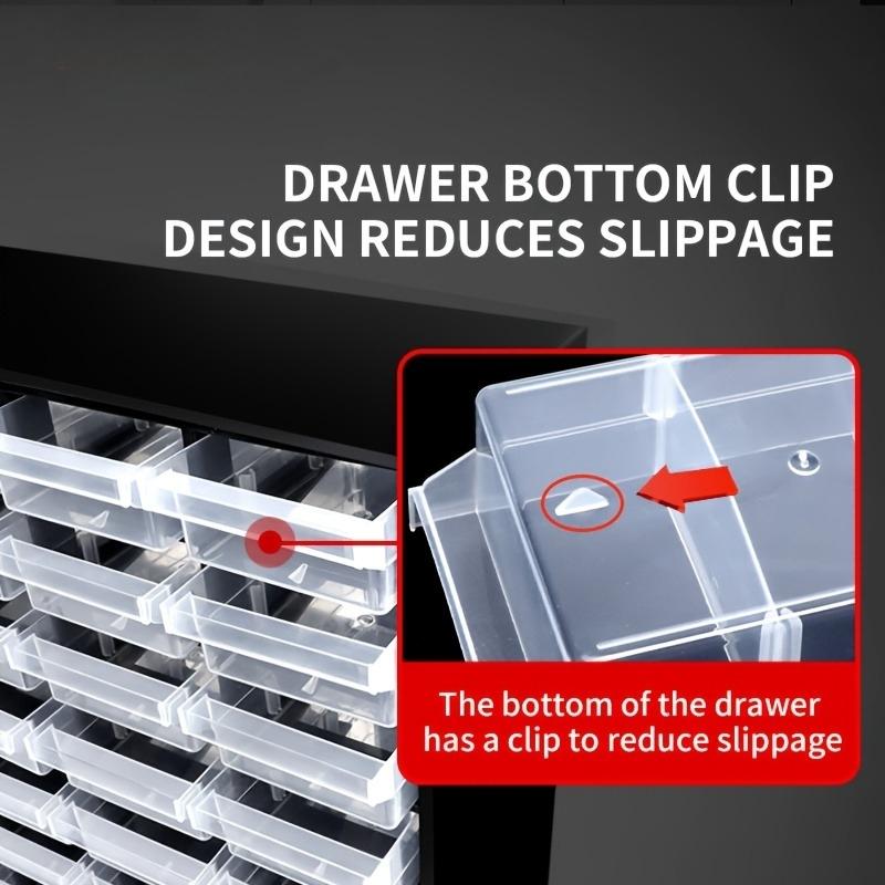 Storage Cabinet with 33 Plastic Drawers, Multi-Purpose Organizer for Garage, Beads, Building Blocks, Teacher Supplies, Cosmetics and More, Black, 30.48cm W x 12.7cm D x 40.64cm