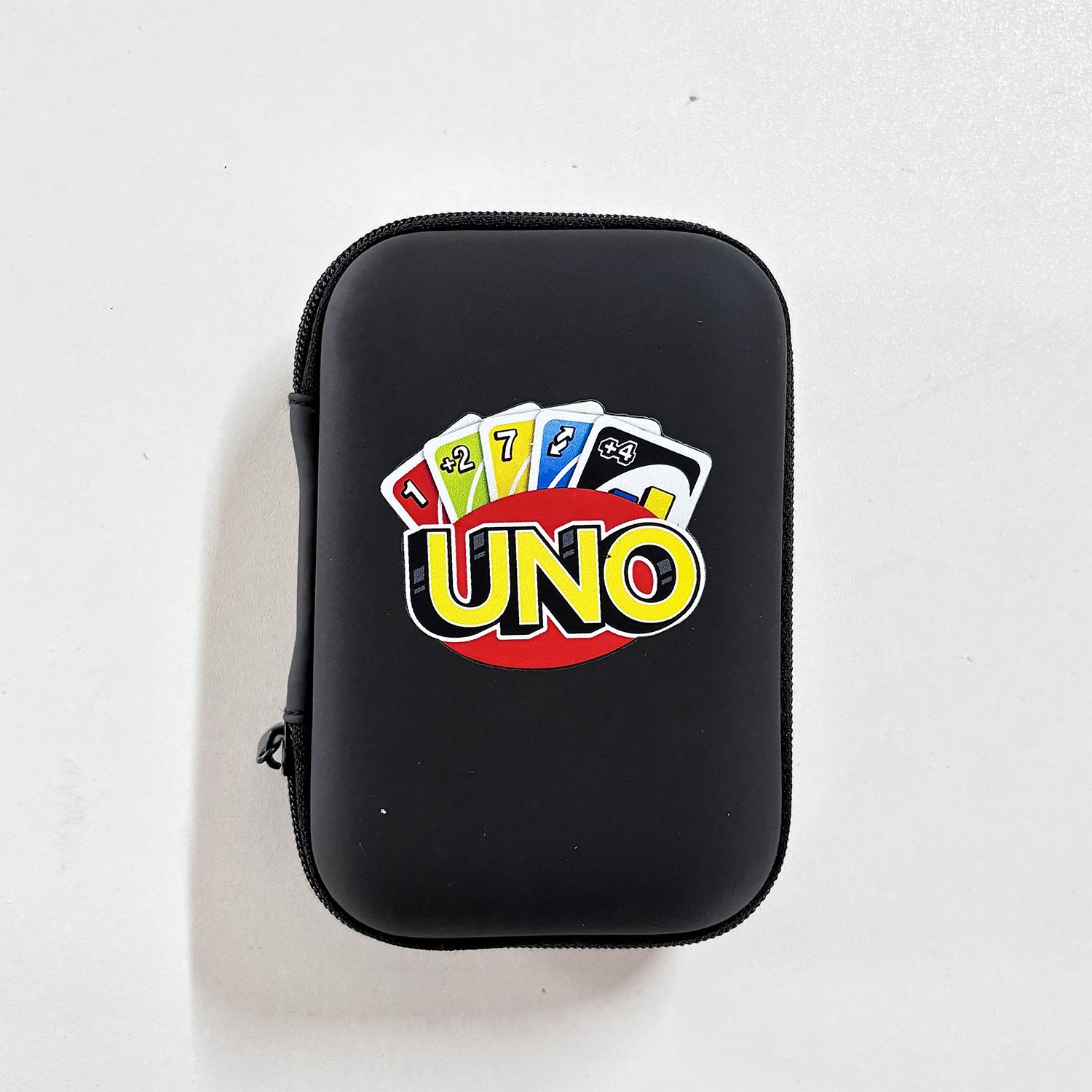 UNO Travel Zipper Box Children's Fan Entertainment Card Clip Mini Storage Bag
