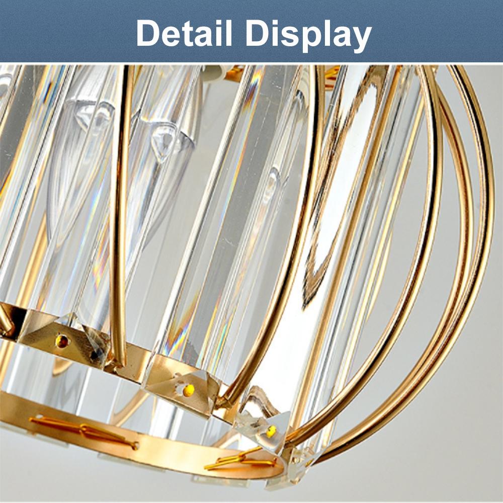 Faux Crystal Ceiling Light, Modern Ceiling Light without Bulb, Semi Embedded Ceiling Light, Suitable for Corridor Entrance Kitchen, Ceiling Light Fixture