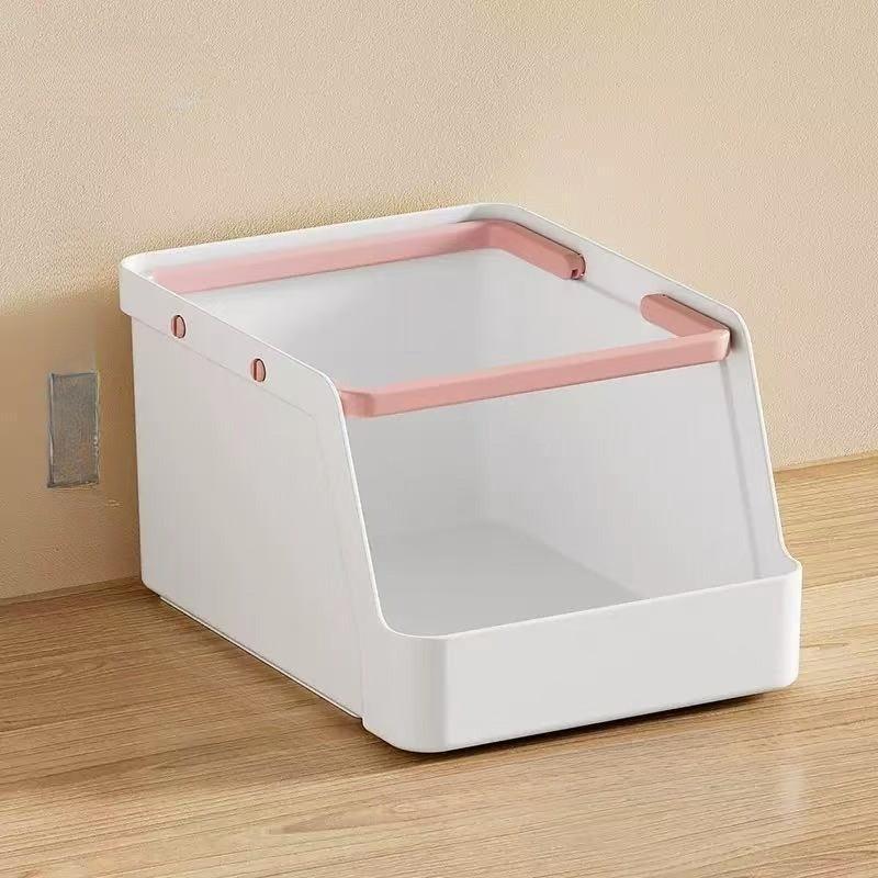 Multifunctional Plastic Storage Box, Space Saving, Ideal for Kitchen, Bathroom, Food Storage, Countertop, Cabinet Underneath, Easy Assembly