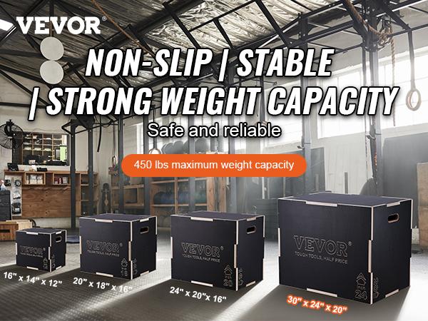 SummerWinsVEVOR 3 in 1 Plyometric Jump Box, 30/24/20 Inch Wooden Plyo Box, Platform Jumping Agility Box, Anti-Slip Fitness Exercise Step Up Box for Home Gym Training, Conditioning Strength Training, Blackdealsforyoudays SummerWinsVEVOR 3 in 1 Plyometric Jump Box, 30/24/20 Inch Wooden Plyo Box, Platform Jumping Agility Box, Anti-Slip Fitness Exercise Step Up Box for Home Gym Training, Conditioning Strength Training, Blackdealsforyoudays