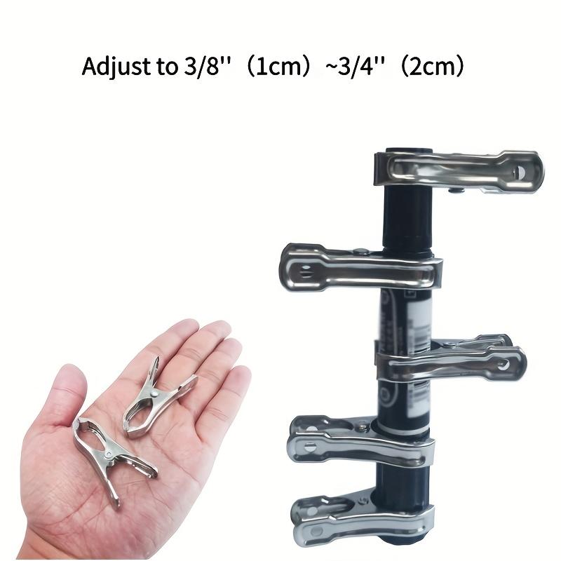 Extra Strong Heavy Duty Clothespins - Rustproof Windproof Towel Clamps for Beach & Outdoor Use, Large Clips with Secure Grip - Easy Carry Clamp Set for Laundry, Blankets, Tarps, Clothes Pins