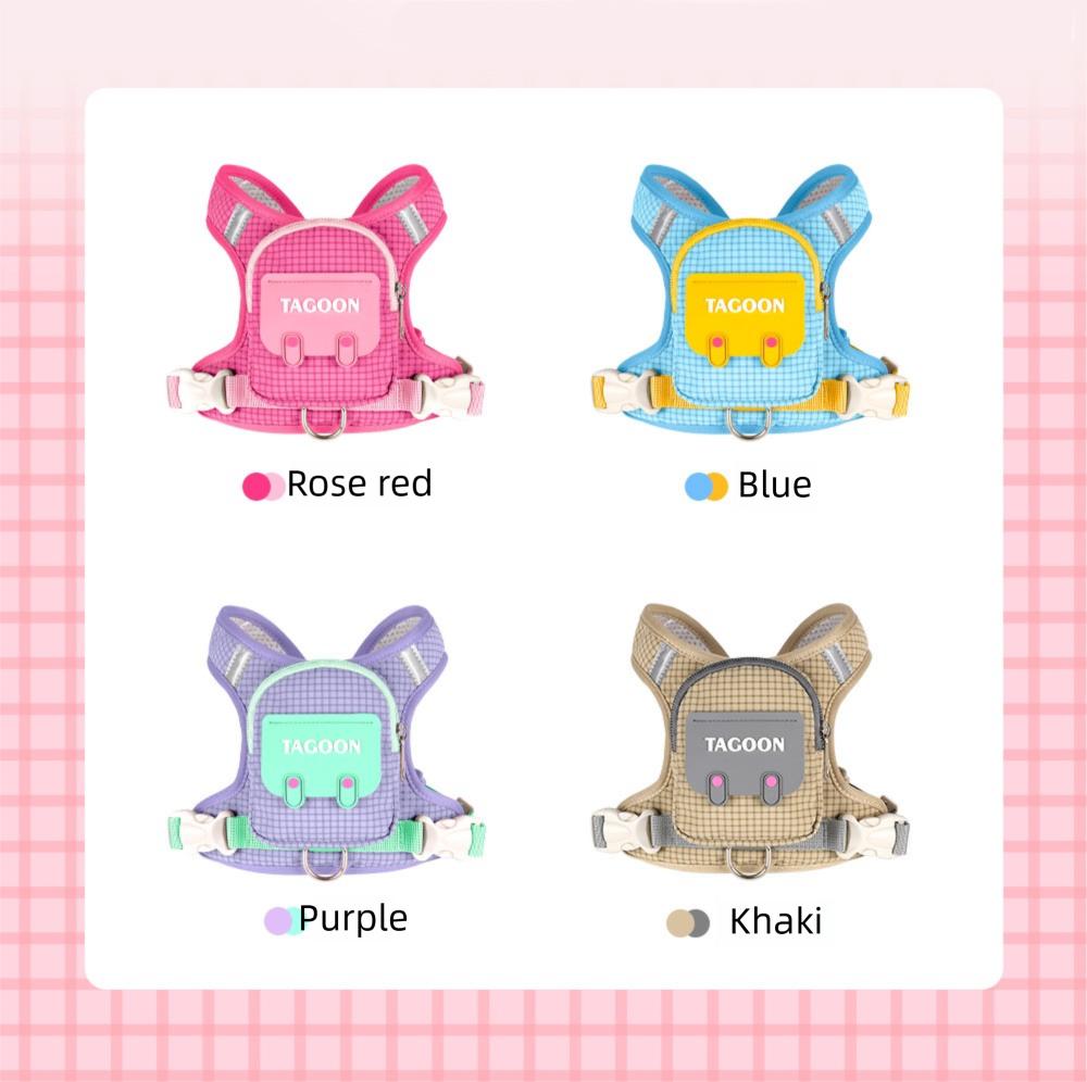 Pet Backpack & Leash Combo: Anti-Escape Harness and Leash for Outdoor Walks - Convenient, Portable Pet Carrier