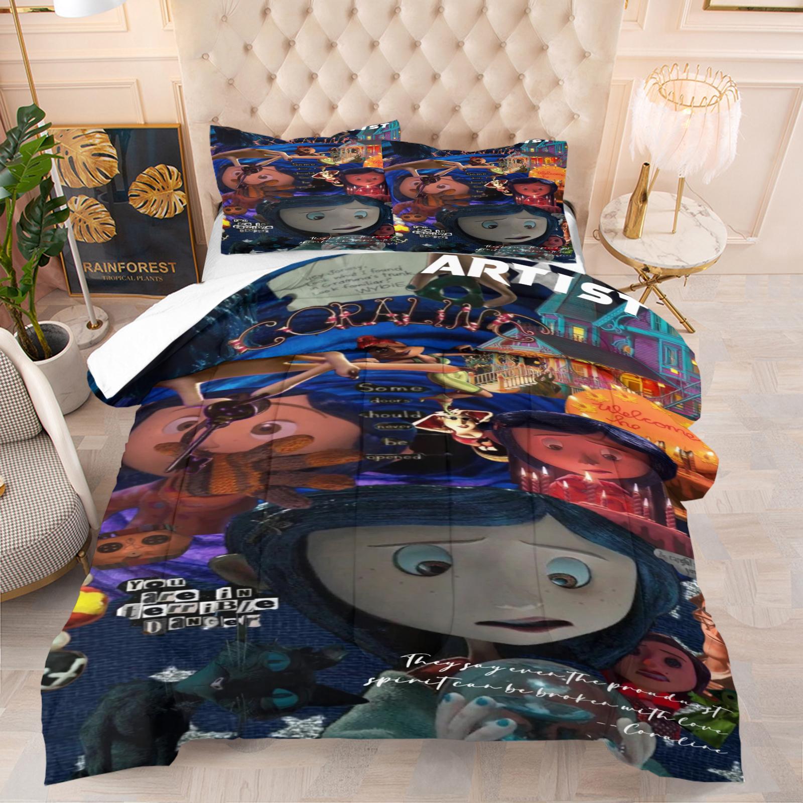 Caroline Pattern Decorative Bedding Set, Including 1 Blanket And 1 Or 2 Pillowcases Without Pillowcases, Suitable For Teenage And Adult Bedroom Bedding