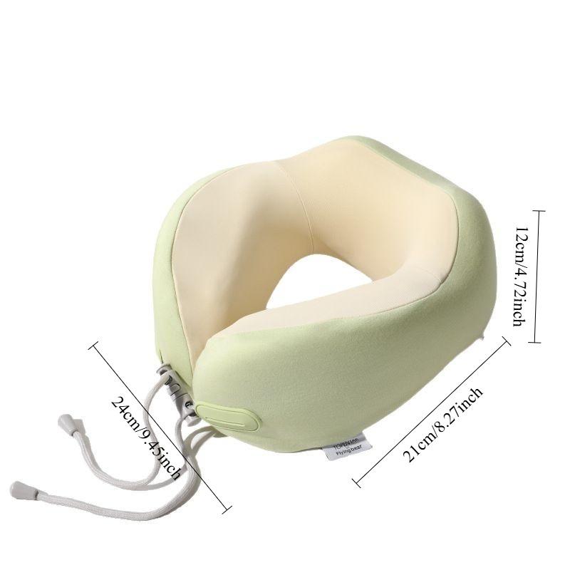 Memory foam U-shaped travel neck pillow, portable and foldable support pillow, necessary for travel comfort
