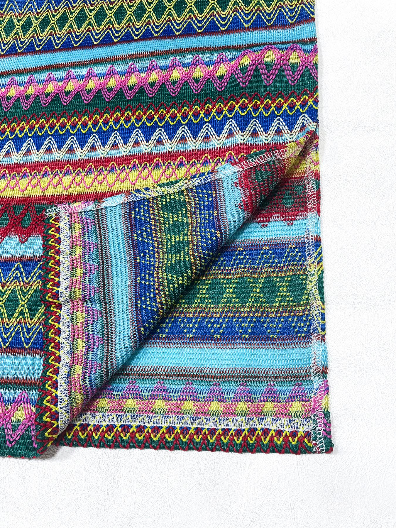 Women's Chevron Print Backless Split Hem Tank Dress, Boho Sleeveless Scoop Neck Long Dress for Beach Holiday Vacation, Summer Outfits 2024, Bohemian Print Dresses, Ladies Summer Clothes