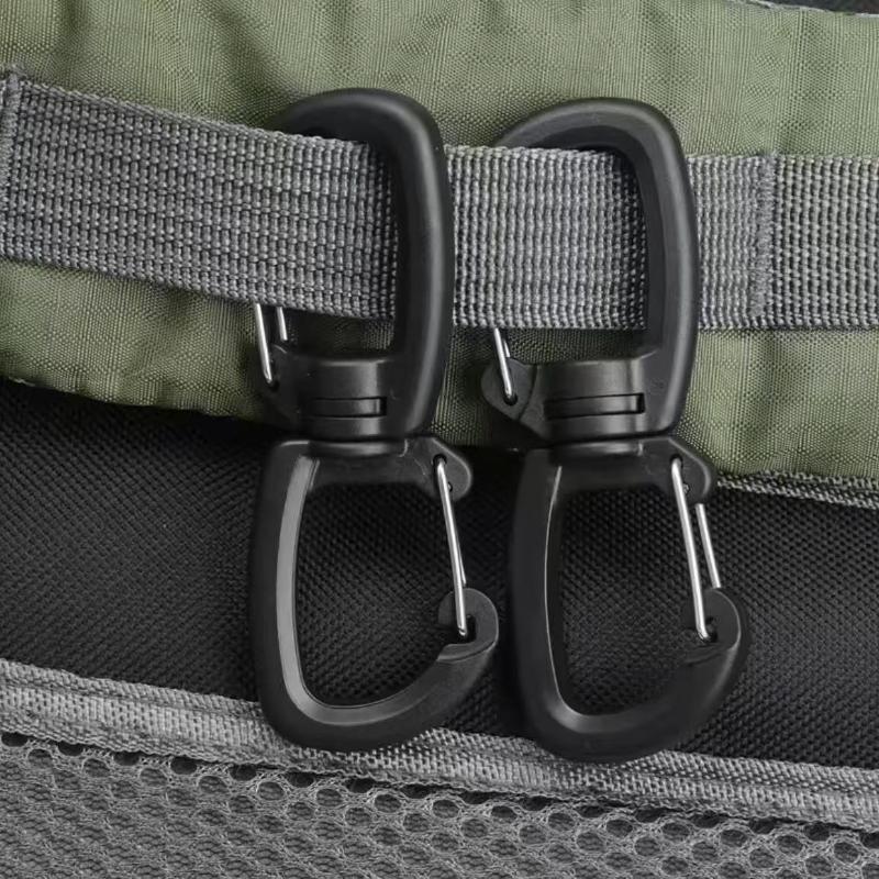 Outdoor multi-functional double hook set of 2 | Convenient keychain, 360° rotating 8-shaped hook, double clip quick buckle, essential for outdoor explorers, perfect for Valentine's Day, birthdays, and outdoor trips | Material: POM, color: ,