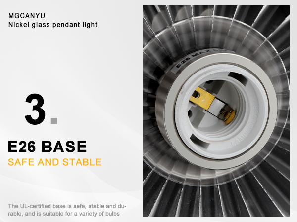 Modern Glass Pendant Lights Kitchen Island, 11.8" Glass Light Fixtures Brushed Chrome Flower Vintage Lighting Glass Ceiling Chandelier for Dining Living Room Restaurant Bedroom Foyer Entryway