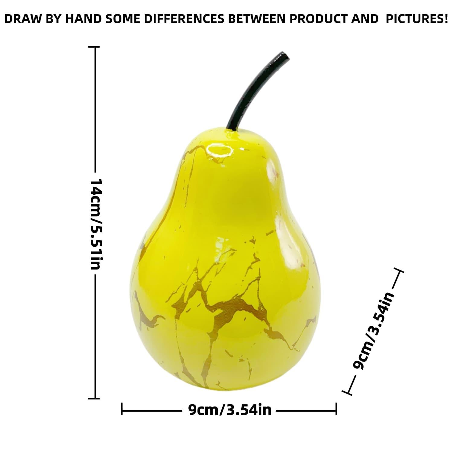 Realistic Pear Statue Ornament, Lightweight Resin Fruit Decor, Home Decoration Gift, Elegant Fruits Display Piece