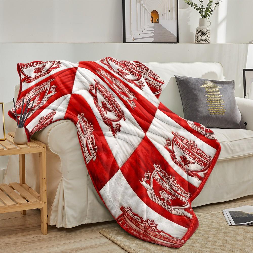 Liverpool Football Club Classic Team Logo Print Blanket, Holiday Gift Trend, Living Room Nap Area, Army Fan Favorite, Flannel Coverlet