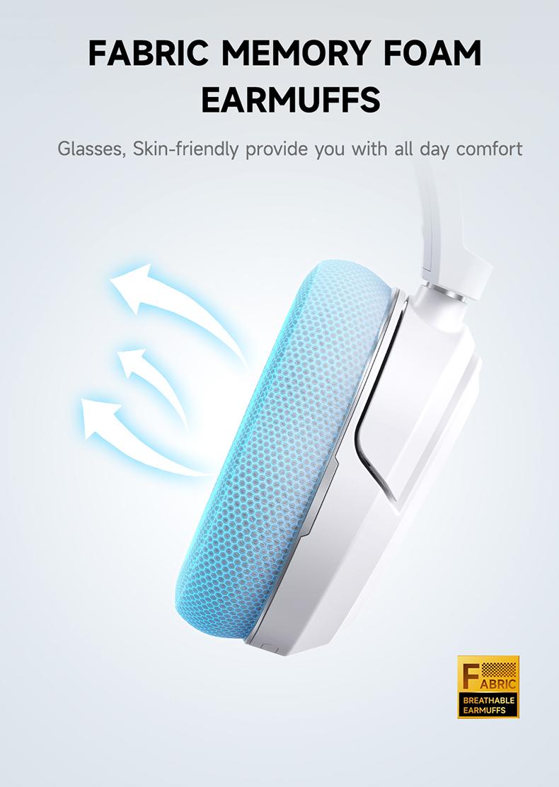 Picun G2 Gaming Headset Version 5.3 7.1 Surround Sound 5ms Low Latency ENC Microphone for PC PS4 PS5 for PC Laptop Game Peripherals