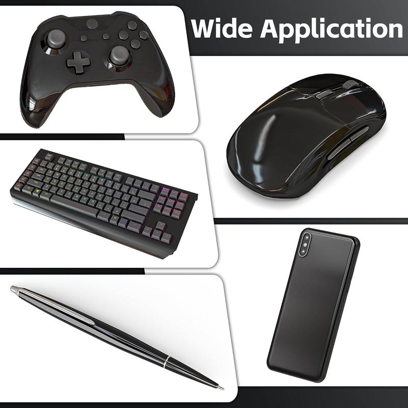 RAVOONY 60" x 12" Universal Gloss Black Vinyl Wrap Air Release Film for Cars Motorcycles Laptops Furniture with Tools Included UV-Resistant Easy Application Longevity Bumper Sticker