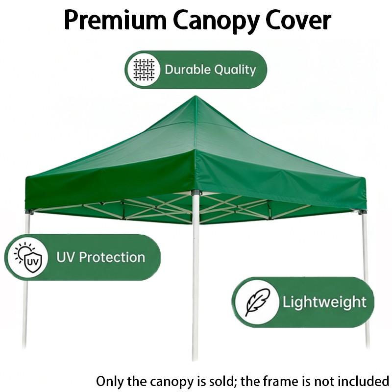 Outdoor Square Umbrella Fabric Replacement Top, UV Protection, Durable Oxford Material, 300x300cm, 4 Colors, for Parties, Camping, Garden
