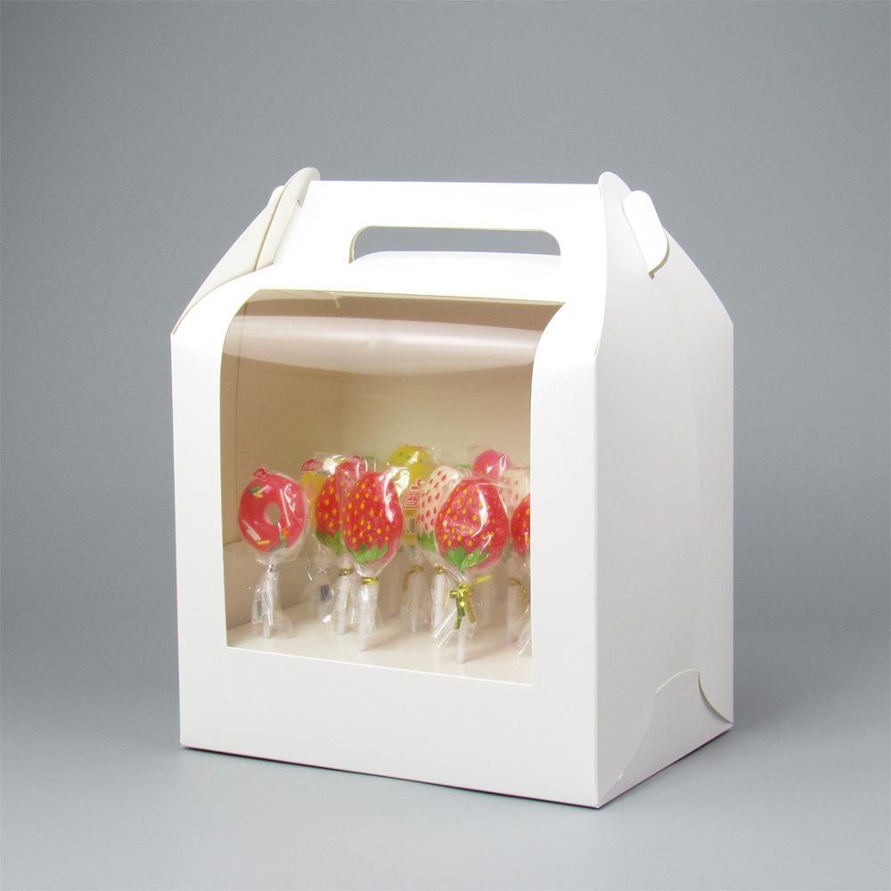 20/15/10/5/1pcs Handheld Clear Window Lollipop Gift Boxes, White Paper Visible Display Boxes for Handmade Sweets.needoh.paper plates