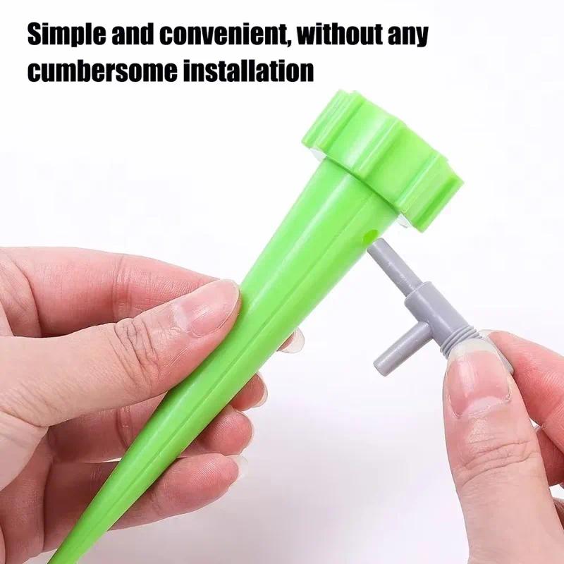 1/6PCS Flower Automatic Drip Irrigation Adjustable Water Flow Drip Device Gardening Plant Automatic Drip Automatic Watering Stakes