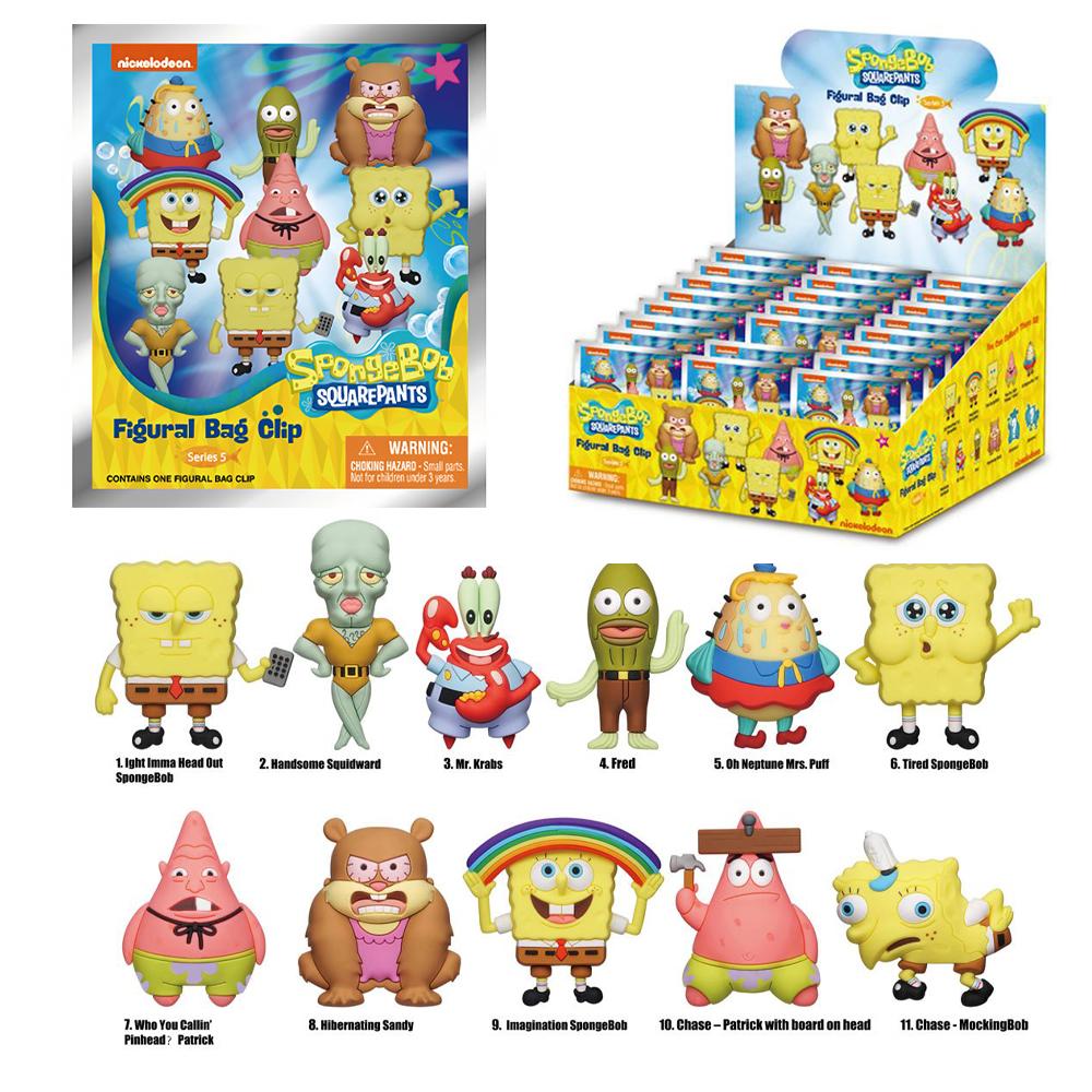24pcs officially licensed spongebob squarepants mystery mini figure keychain hidden edition random anime cute character collectible blind bag surprise gift