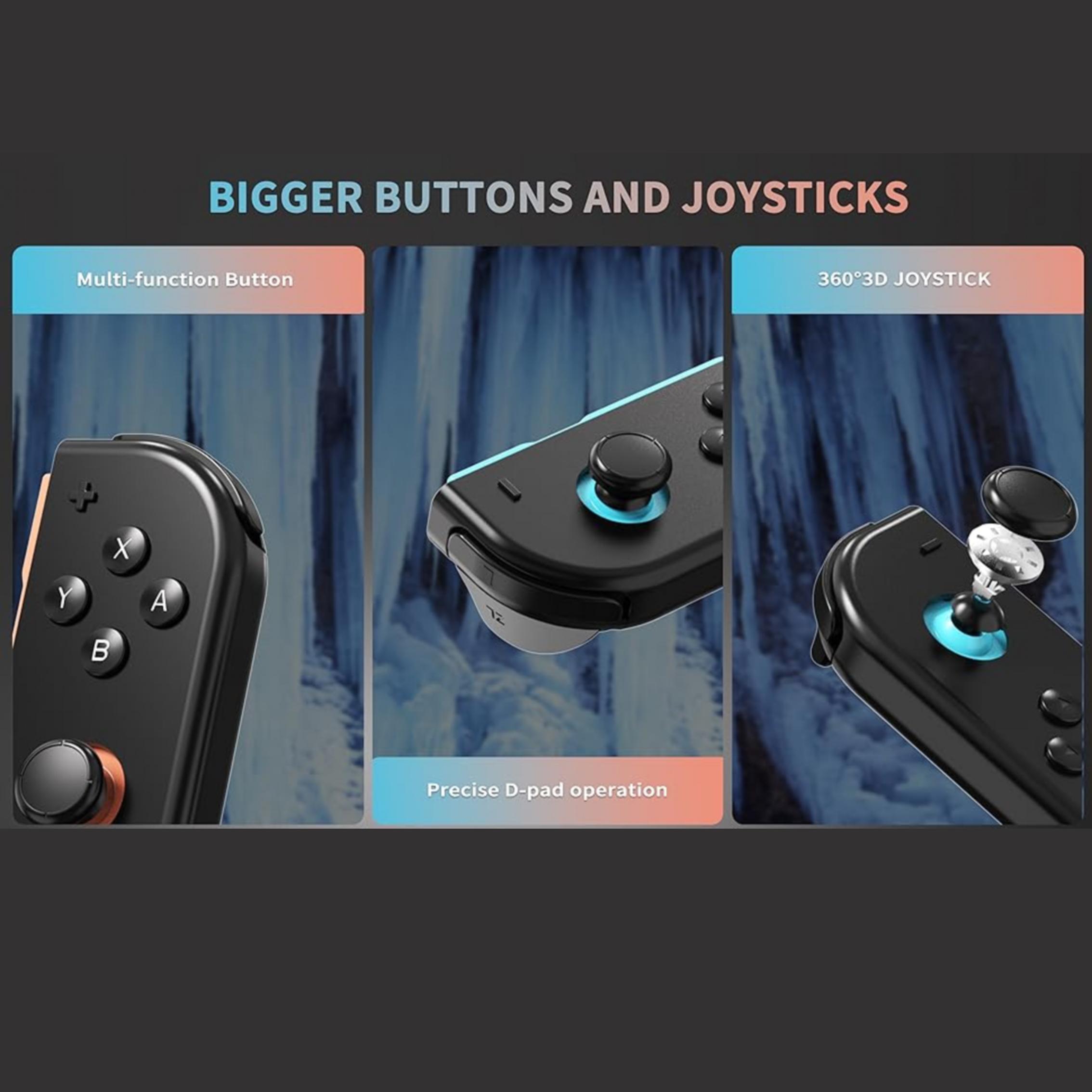 Switch Game Controller Handle, Wireless L/r Controllers for Switch/lite/oled, Dual Vibration Cool Replacement, Wake-Up Switch Accessory, Handheld Controller