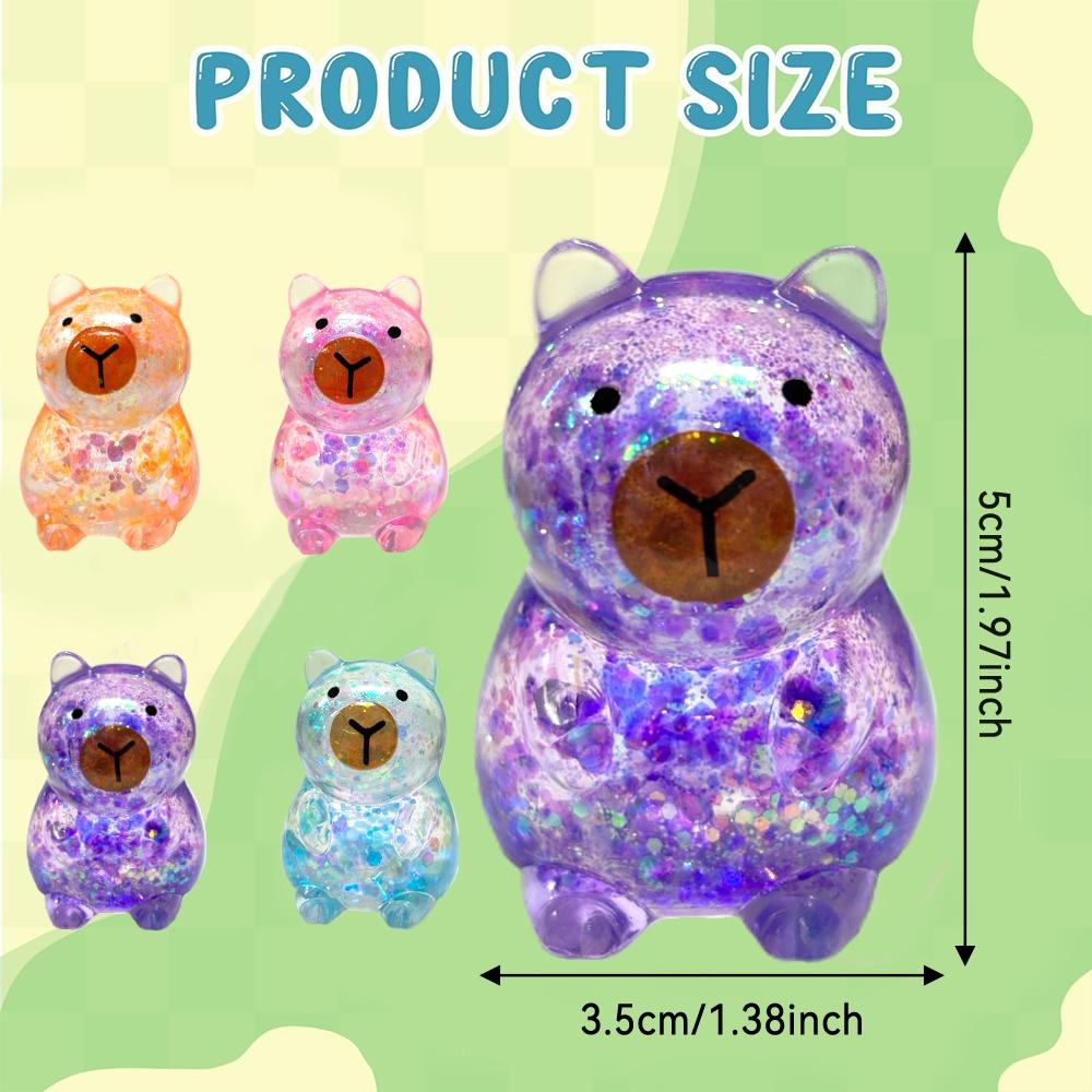 1/3/6 Counts Sensory Stress-Relief Toys, Sparkly Porcupine Squeeze Ball (Random Colors), Birthday Party Gifts, Cute Malt-Filled Elastic Toy, Kawaii Squishies