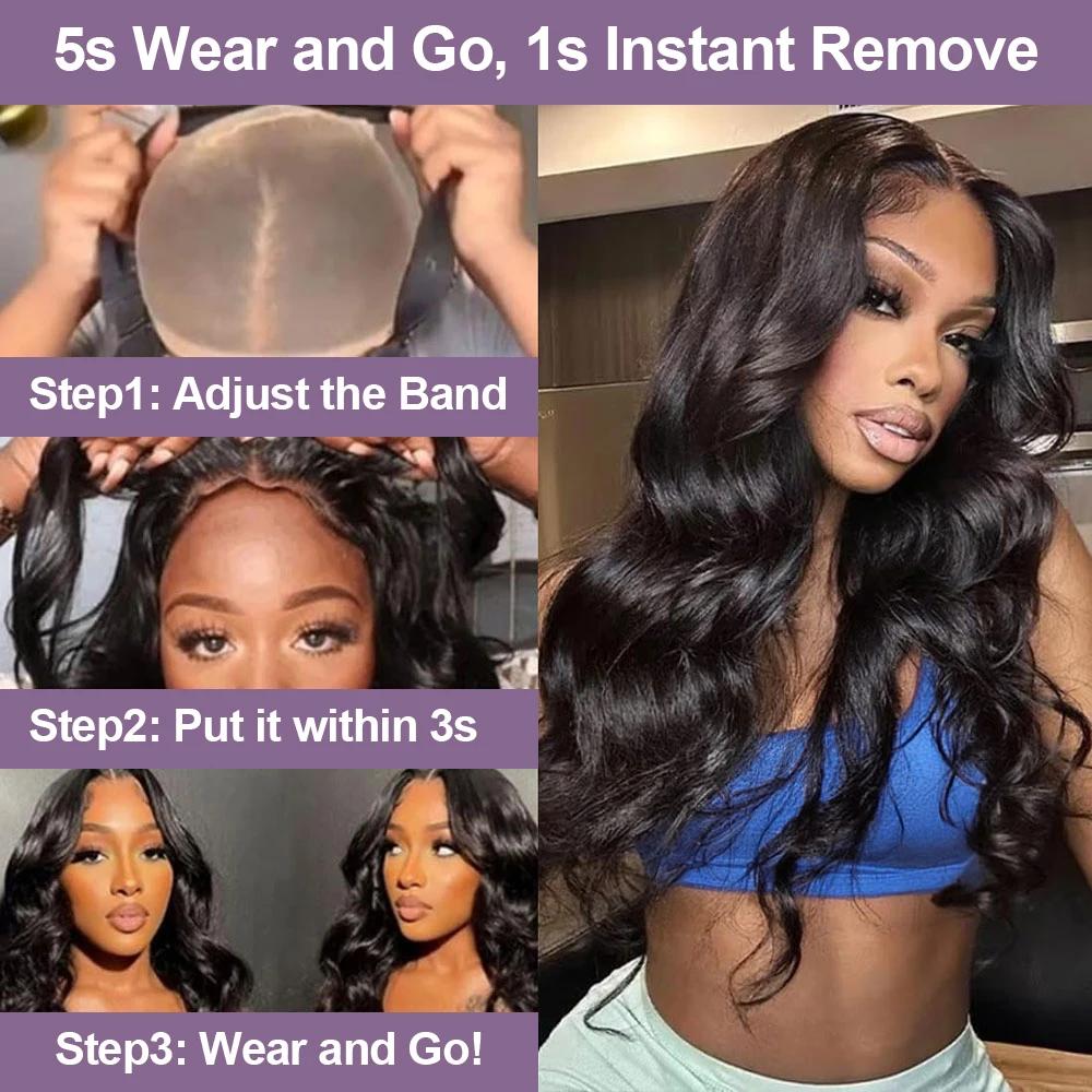 9x6 Body Wave Glueless Wig Human Hair Wig For Women Ready To Wear 5x5 Lace Closure Wig Brazilian Human Hair Pre Cut 13x4 Lace Frontal Wig No Glue Natural Color Wig TikTokShopBlackFriday