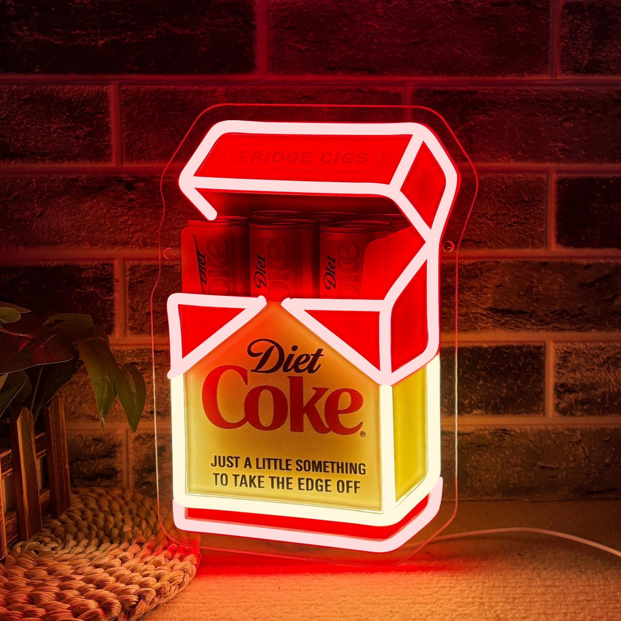 Frice cigs neon light, printed boxed drink pattern sign wall hanging neon light, bright home space, party, bar decoration neon light, Home Decor Lighting, Decorative Light