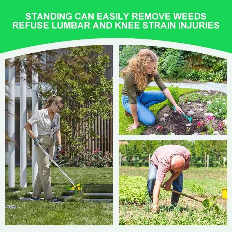 Standing Weed Puller Tool, Ergonomic Grass Removal Scoop, Stainless Steel Clamp, Ideal for Yard Maintenance, Suitable for Elderly, Garden Cleaning Tools, Weeder Puller Tool