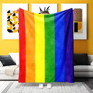 A Vibrant Rainbow Pride Flannel Blanket – Ultra-soft for Home, Camping & Office! Ideal for those who support inclusivity, seeking bold, colorful decor with a pride-inspired twist and cozy, versatile functionality. Flannel Throw Blankets