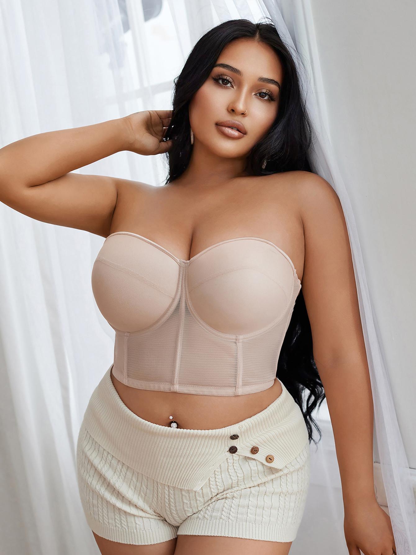 Ecomilky Women's Shaping Bra, Comfortable Underwire Camisole-Style Bra, Push-Up and Comfortable Lace T-Shirt Bra