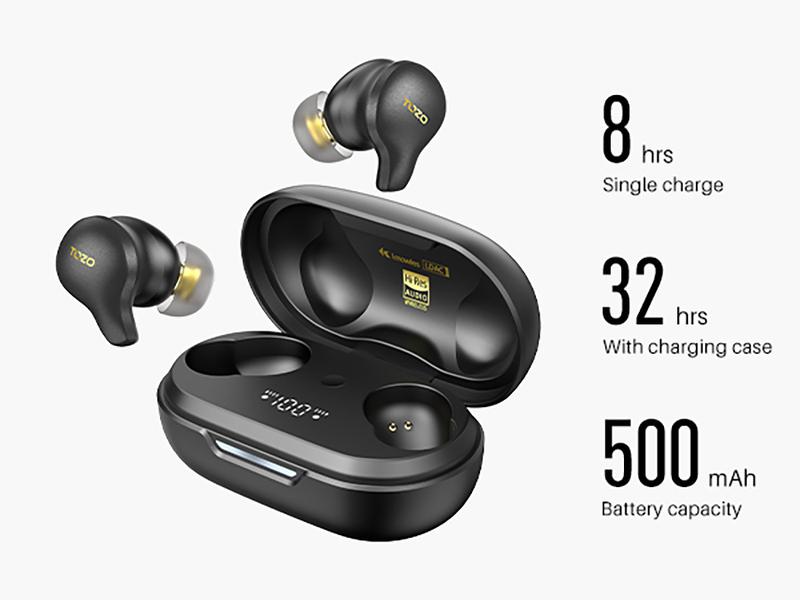 TOZO-Golden X1 Wireless Earbuds Balanced Armature Driver and Hybrid Dynamic Driver Audio Headphone Electronic Headset app control FathersDayGift