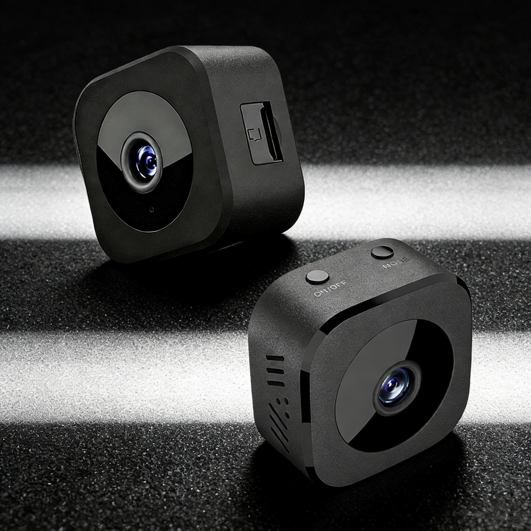 Wireless Security Camera, 2-Pack Rechargeable Indoor Cameras, Home Monitoring Camera, 480p HD, Motion Detection, Easy Setup, Alexa Compatible, Home/office Use