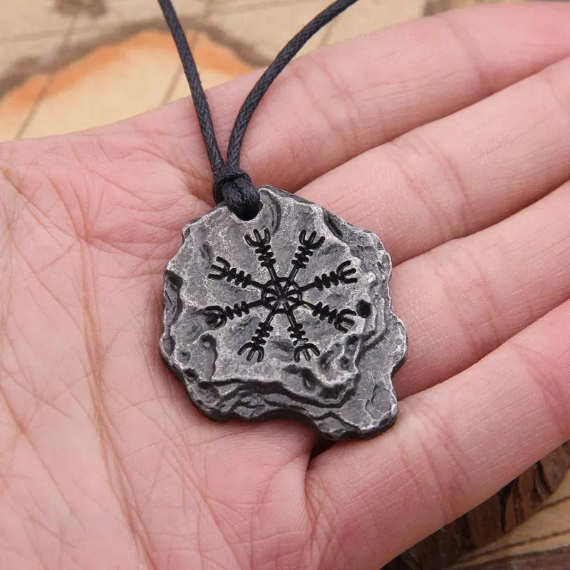 dropshipping Viking "Aegishjalmr" or "Helm of Awe" Protection Rune Pendant Norse/Odin/North/Scandinavian/Medieval/Magic necklace