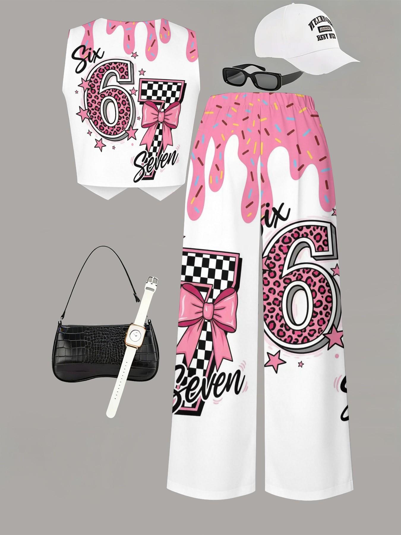 Sweet Cool Leopard Pattern Set, Block, Bold Street Style, Two-Piece, Stand Out Anywhere