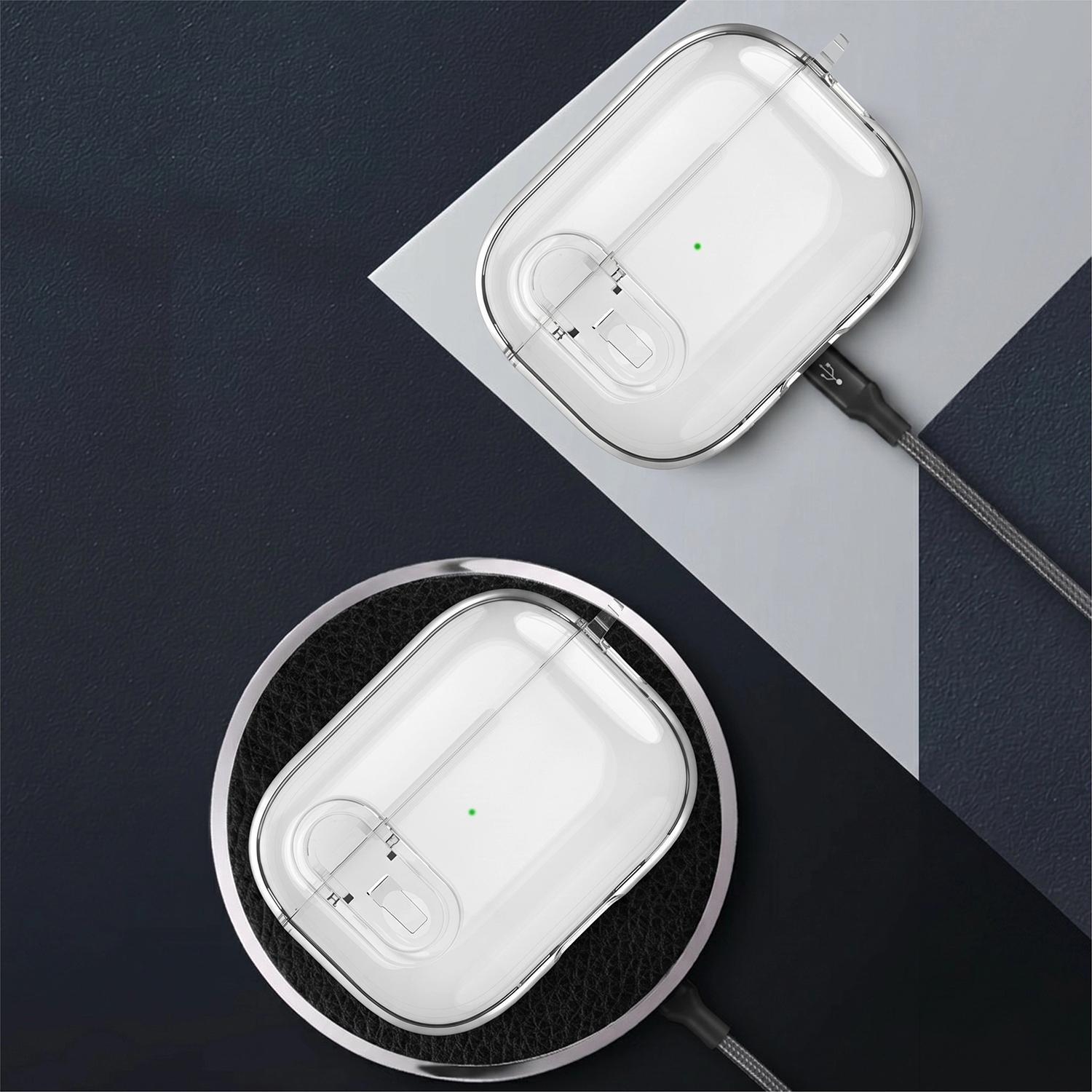 Transparent Soft TPU Protective Case for Wireless Earbuds Pro 3/2/1 & 4/3/2/1 Gen, Audio Headphone Accessory with Secure Lock, Carabiner Keychain, Portable Button, Automatic Charging & Full Protection, Women's Cute Cover