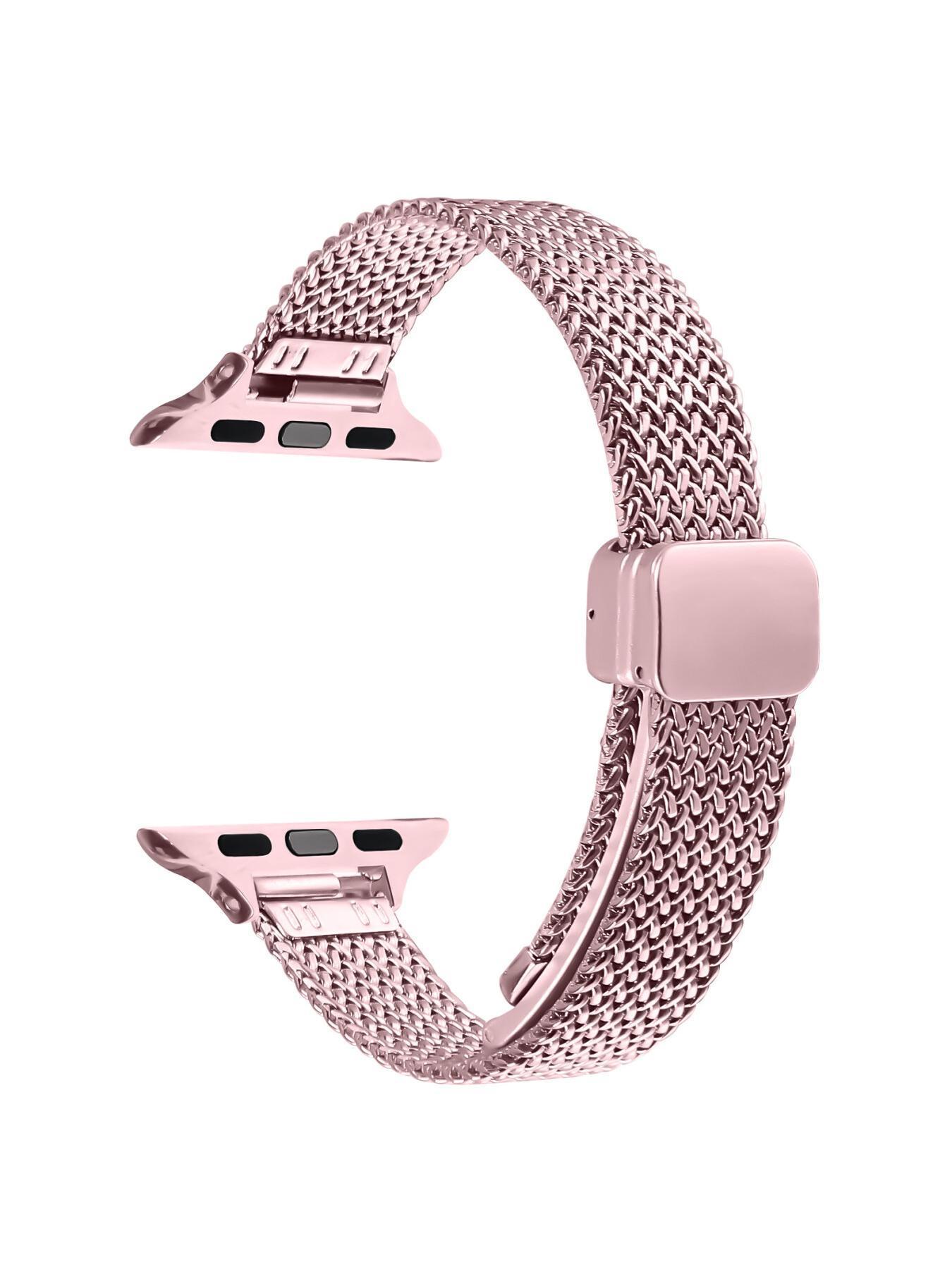 New strap compatible with Apple 1st to 11th generations, herringbone pattern magnetic folding clasp strap for Apple Watch Ultra