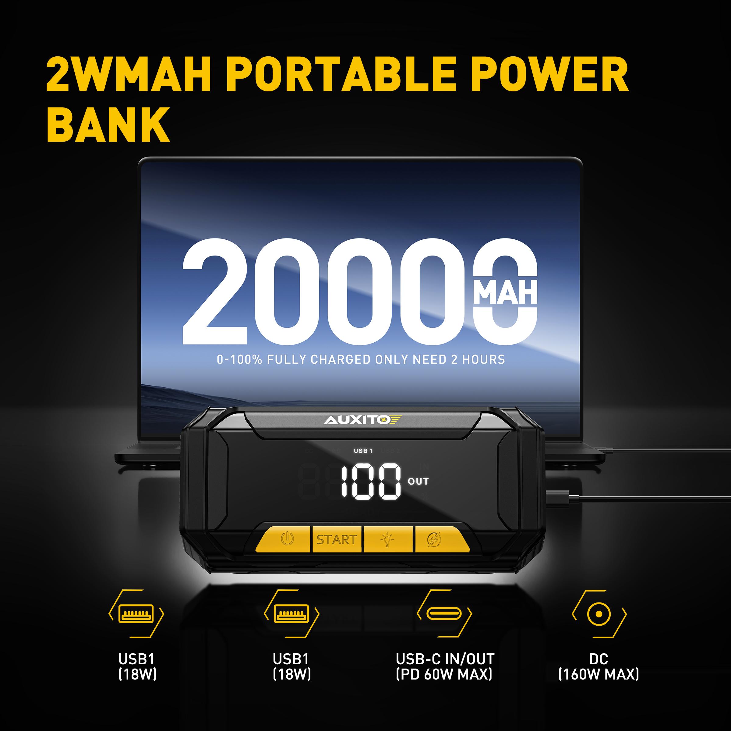 AUXITO Jump Starter 8000A Peak Jump Box(All Gas,up to 10.0L Diesel Engine) 12V Car Portable Battery Jump Starter ,Auto Battery Booster Pack,with 3-Mode Flashlight AUXITO Jump Starter 8000A Peak Jump Box(All Gas,up to 10.0L Diesel Engine) 12V Car Portable Battery Jump Starter ,Auto Battery Booster Pack,with 3-Mode Flashlight