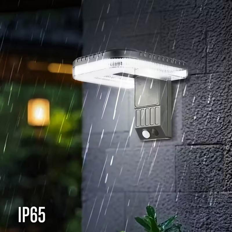 2 Pcs Outdoor Solar Wall Lights, LED Garden Wall Lamps, 120° Adjustable Lighting Street Lamps with Human Body Induction, Suitable for Garden, Courtyard, Street and Emergency Use