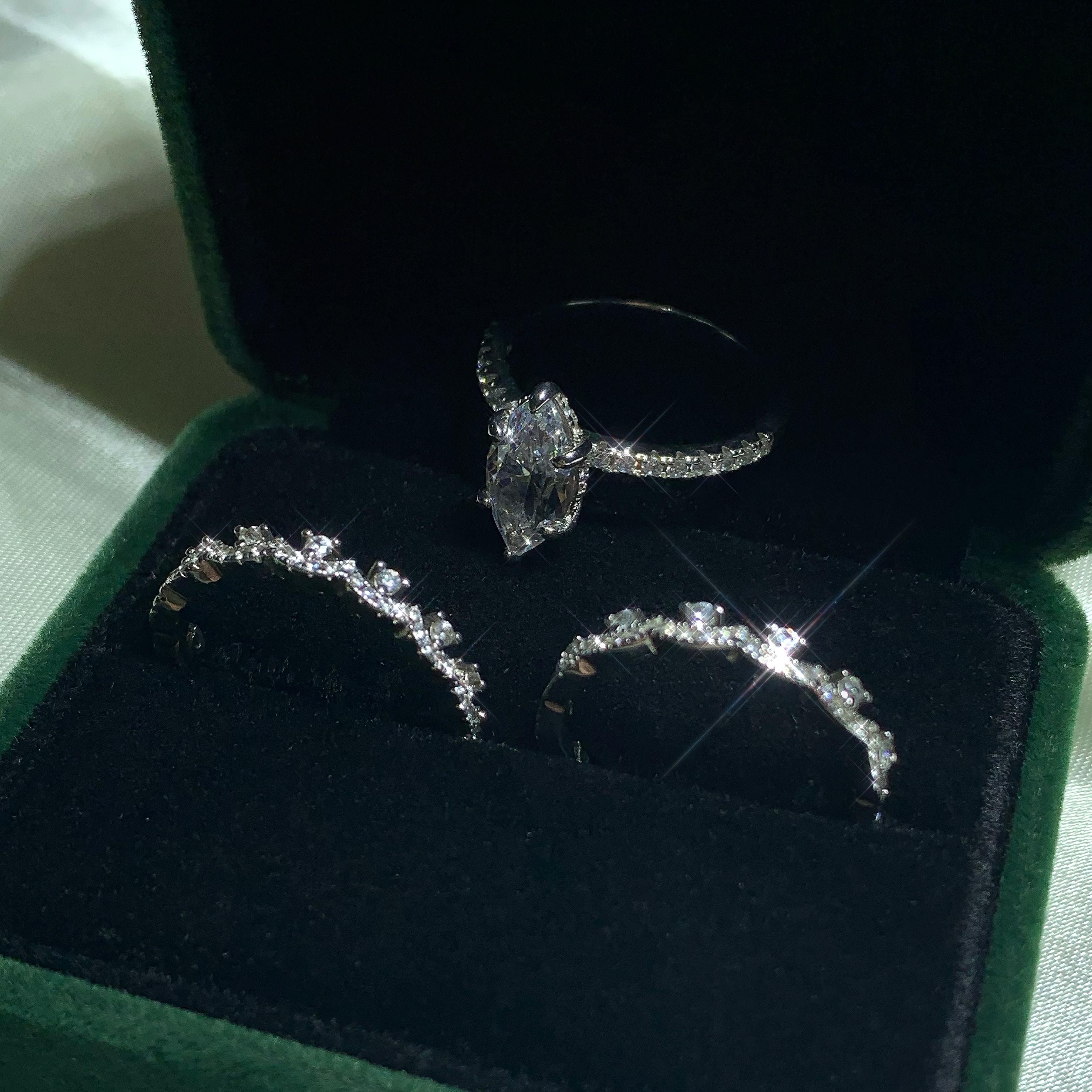 S925 Sterling Silver Marquise Cut Horse Eye Ring 6*12mm 8A Cubic Zirconia Ring fashion jewelry accessory woman girl promise ring-108(20%)