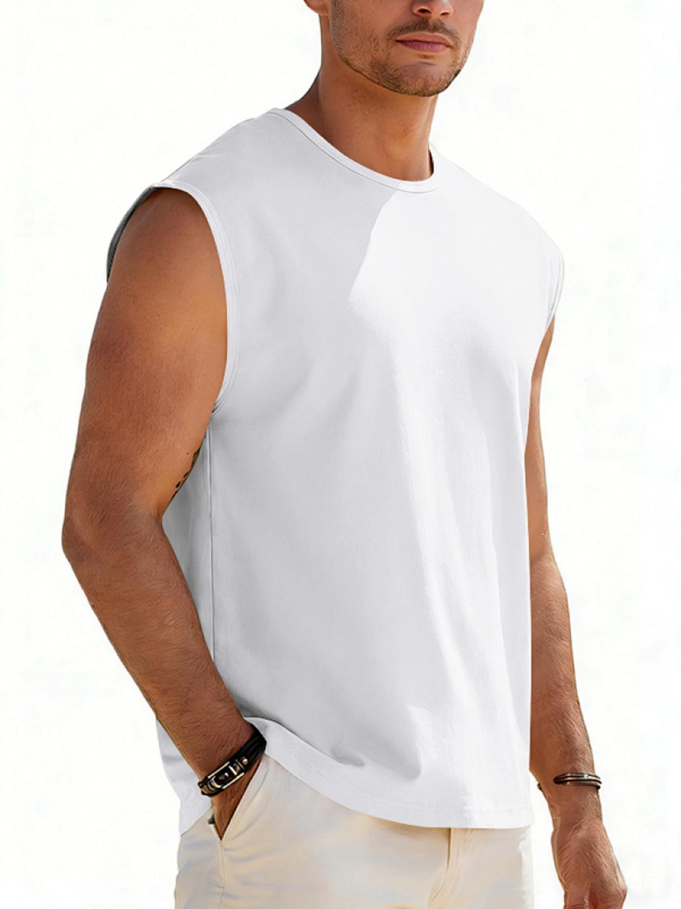 Cross-Border Summer Loose Fit Quick-Dry Breathable Sports Trendy Gym Sleeveless Tank Top for Men, Comfortable and Stylish Workout Wear