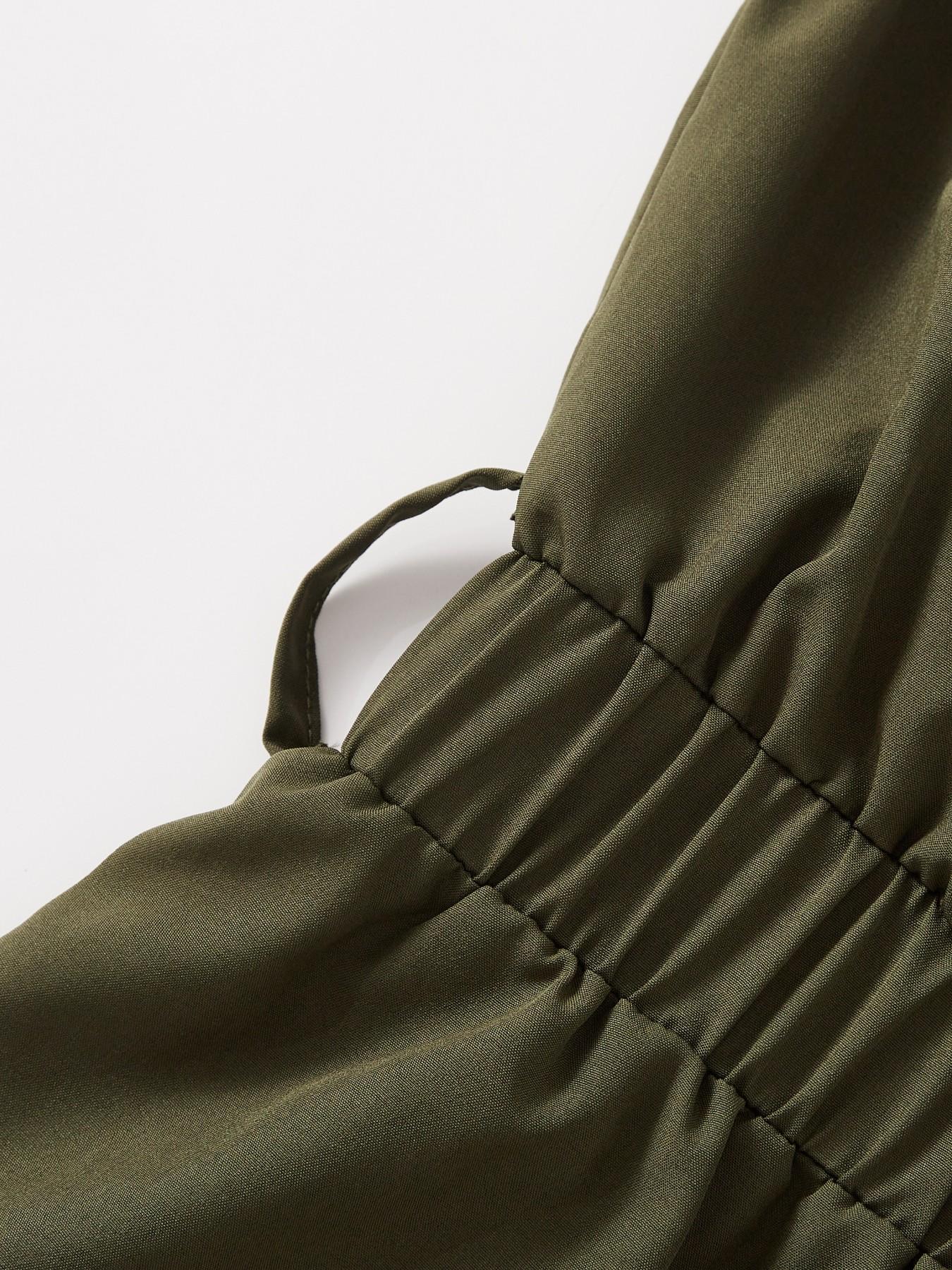 Plus Size Women's Strapless Waist Cinch Romper, Loose Sleeveless Female Jumpsuit, Comfortable Fit Design, Ideal for Daily Wear