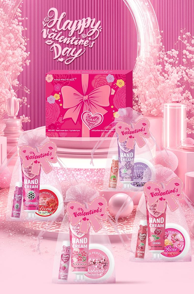 Hand Cream & Lip Balm Gift Set with Box, Santa Christmas Card & Gift Bag Included, Christmas & New Year Presents, Perfect Party Favor for Women, Party Favors Assortment