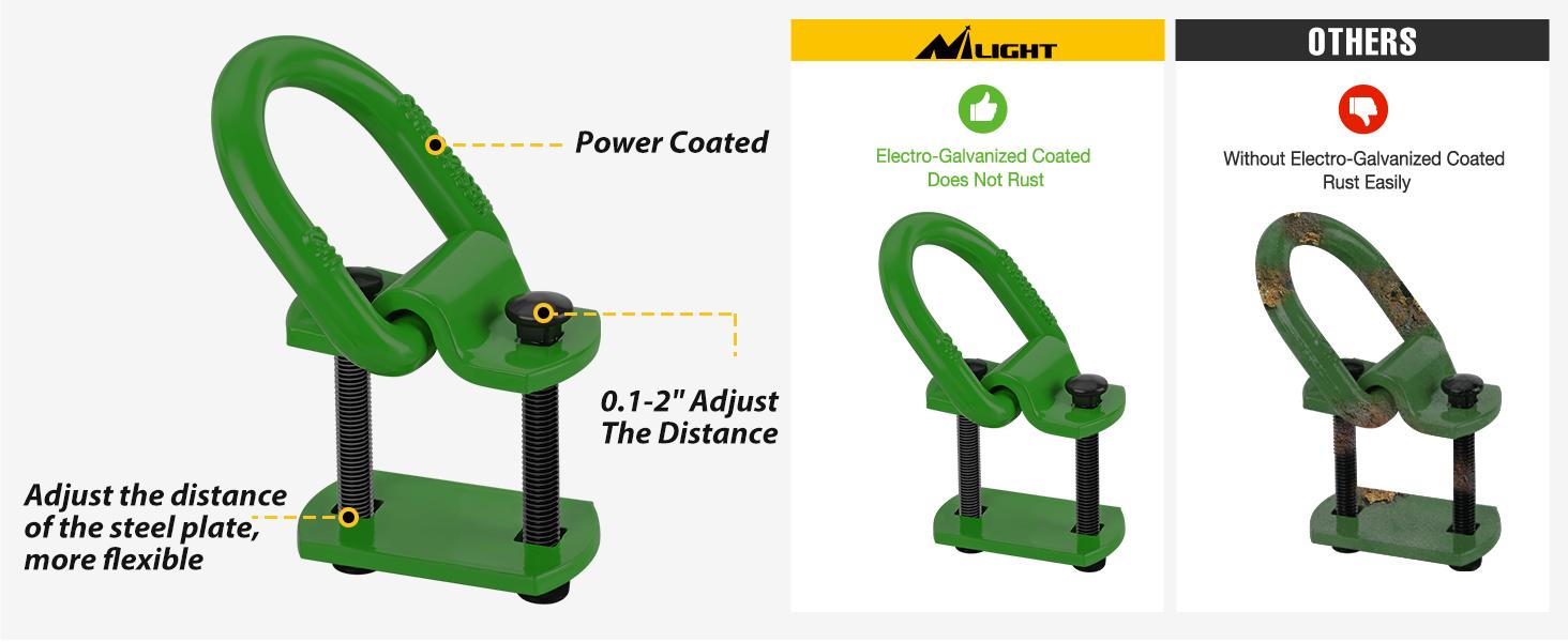Nilight 4 PCS D Ring Tie Down Anchor 1/2" Heavy Duty Tie Down Rings with Screws Bolts on Trailer Truck Bed Cargo 12000 Lbs Break Strength Tie Down Anchors Hook Green dealsforyoudays Nilight 4 PCS D Ring Tie Down Anchor 1/2" Heavy Duty Tie Down Rings with Screws Bolts on Trailer Truck Bed Cargo 12000 Lbs Break Strength Tie Down Anchors Hook Green dealsforyoudays