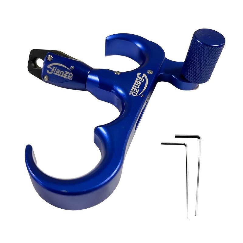 JianZD 3-Finger Thumb Bow Release, Adjustable Sensitivity & 360° Rotatable Head, Aluminum Alloy for Target Shooting,For Compound Bow Precision Archery Release Aids Three Finger Grip Alloy Construction Durable alloy material