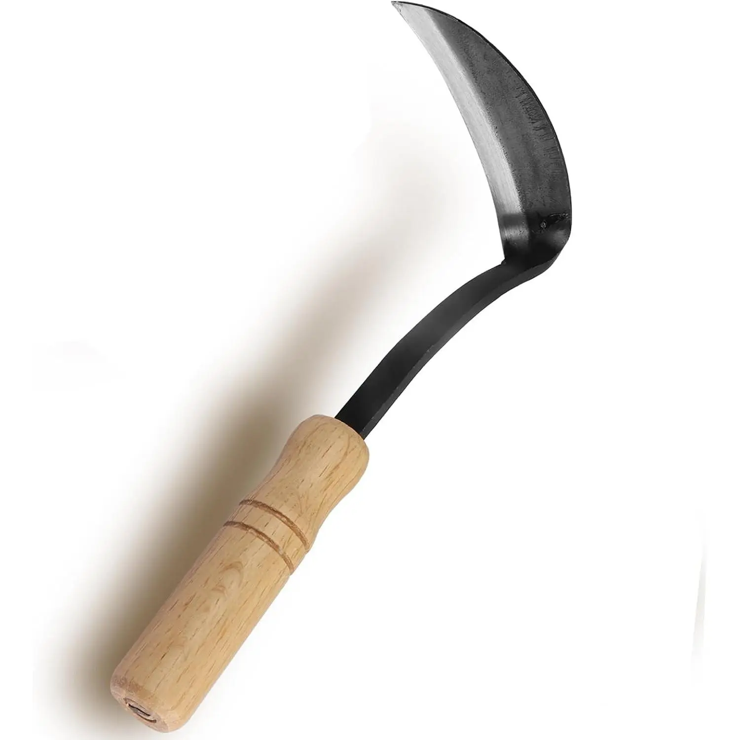 217 Japanese Garden Tool - Hand Hoe/Sickle is Perfect for Weeding and Cultivating. The Blade Edge is Very Sharp. (Beijing-022)