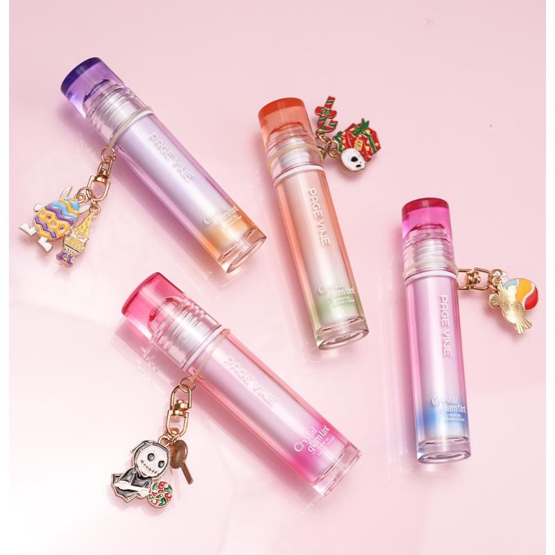 PAGE VINE Mirror Crystal Lip Oil Moisturizing Lip Honey Liquid Lipstick Pure Desire Lip Gloss Non-stick Cup