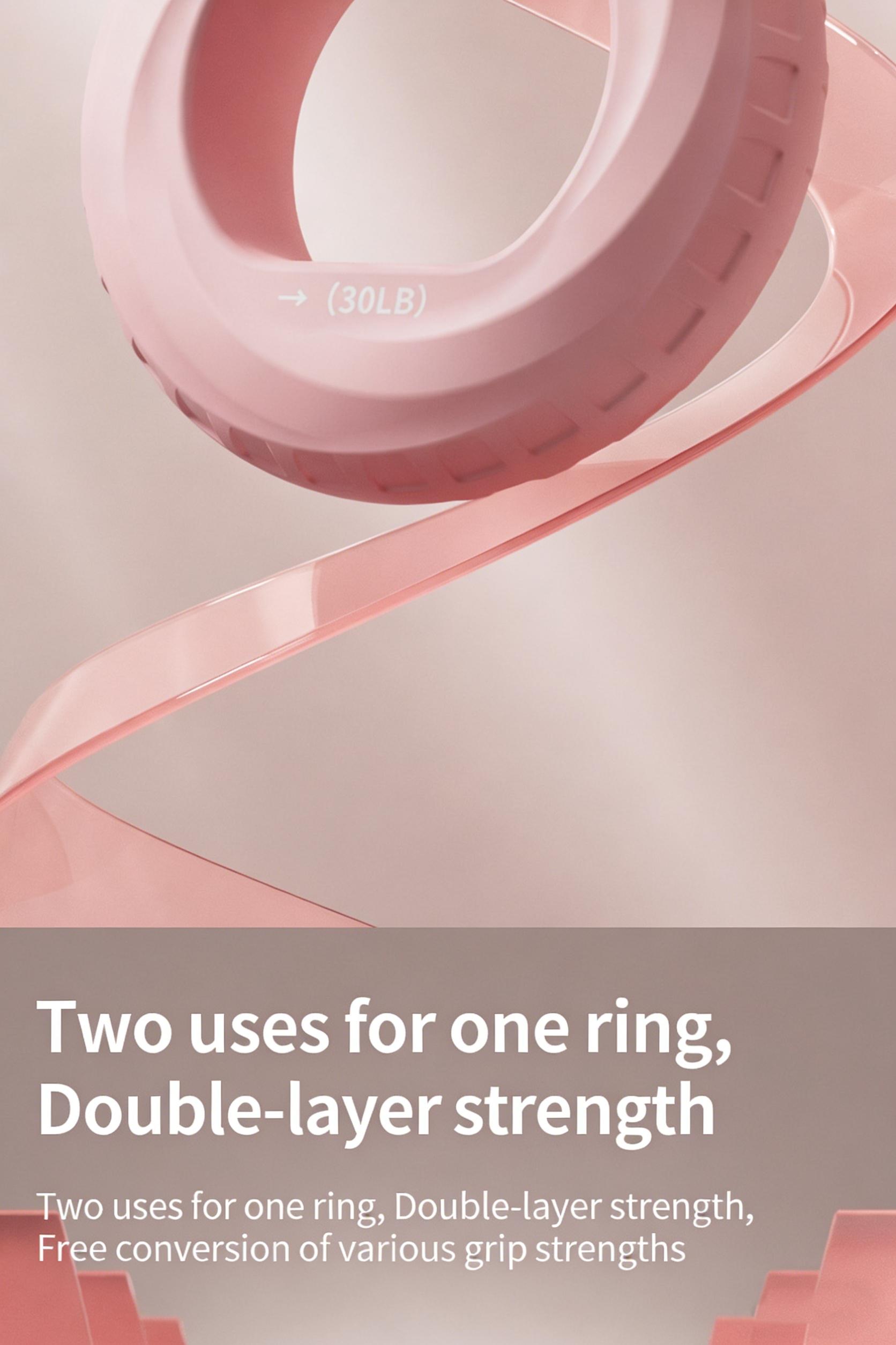 Silicone Hand Grip Ring Wrist Strengthener Finger Exerciser, Dual Resistance Grip Trainer for Muscle Strength, Hand Training & Stress Relief